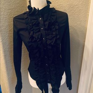 LIP SERVICE Blacklist Core Ruffle Top Shirt